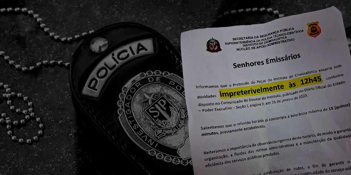 Após atuação do SIPESP, IC afixa comunicado sobre horário de recebimento e vice-presidente da Entidade critica restrição no atendimento